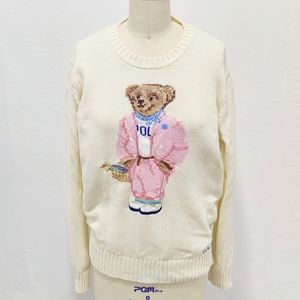 Polo by Ralph Lauren | Sweaters | Polo Ralph Lauren Picnic Polo Bear  Intarsiaknit Cream Jumper Pink | Poshmark